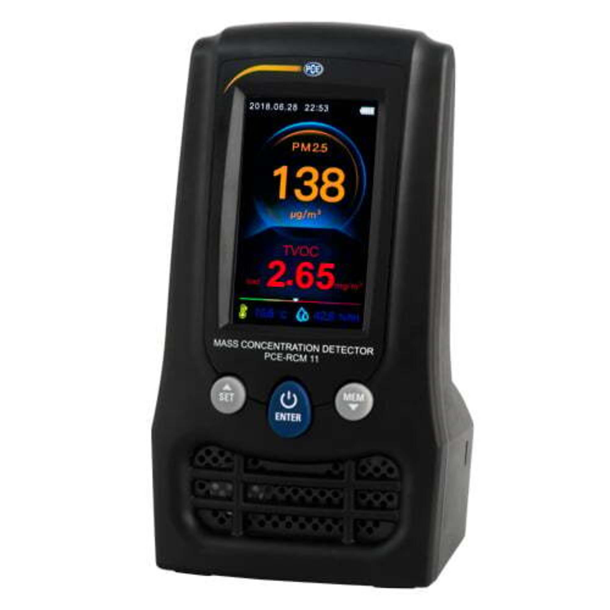 PCE Particle Mass Concentration Detector — Fine Dust, Temperature, Humidity Measurements, Model# PCE-RCM 11